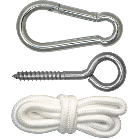 Kit Per Appendere Altalene Da Albero – Corde In Polipropilene Con Moschettoni In Acciaio Zincato, Portata 200kg, Adatto A Rami Fino A 7 Metri - copertina