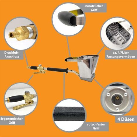 Pistola Per Intonaco E Malta D011A - Con Ugelli In Metallo, Per Edilizia E Fai-da-Te - Foto 4