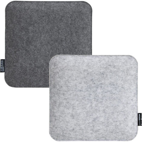 IDIMEX JONITA Set 2 Cuscini Per Sedia In Feltro Grigio – 35x35 Cm, Spessore 2 Cm – Per Interni/Esterni - 4