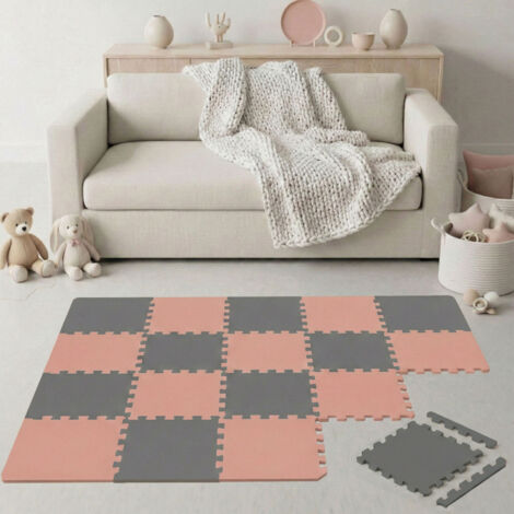18 Pezzi Tappeto Gioco Bambini - 30x30 Piastrelle EVA - Pavimento Morbido Puzzle (1/5)