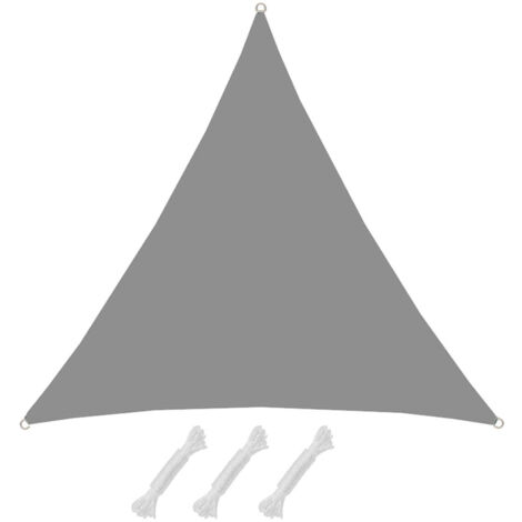 Tenda Da Sole UV -3x3x4,25 Triangolo HDPE - Telo Di Protezione Solare Beige - Foto 3