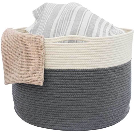 Owswing multiuso cesto in corda di cotone, contenitore in tessuto decorativo per