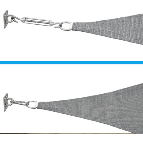 Tenda A Vela Parasole 3.5x3.5m Rettangolare - Impermeabile, Protezione UV 98% Con Occhielli In Acciaio - Bianco