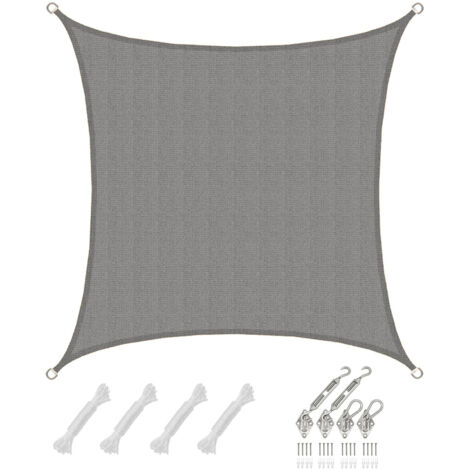 Tenda a Vela Ombreggiante Quadrata 500x500 cm in Poliestere 160 Gr/Mq Bauer Ecrù | Leroy Merlin