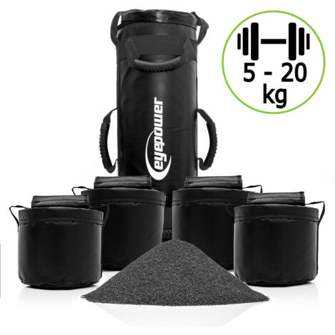 EYEPOWER Sandbag 20kg + 4 Kettlebell - Per Allenamento Forza E Functional - Con Sabbia Di Ferro - Foto 9
