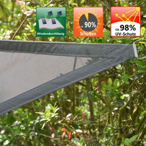 Tenda Parasole Triangolare 3,5x3,5x3,5 M - Vela Ombreggiante In HDPE Con Blocco UV 95% Per Giardino, Terrazzo E Patio, Colore Grigio Scuro