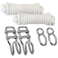 Kit di cinghie per appendere altalena per albero da 4 pezzi, accessori per amaca da campeggio 5 * 200 cm con set di ganci | Leroy Merlin