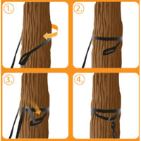 AMANKA Set Completo Per Appendere Amaca Ad Albero Kimba Incl 2 Cinghie Di Poliestere 438178