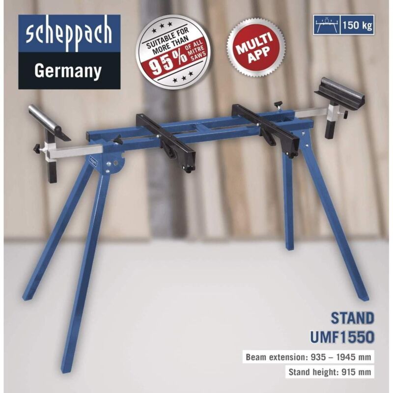 Cavalletto Supporto Per Troncatrici Universale DURHAND - Regolabile, Pieghevole E Con Ruote | Carico Max 150 Kg - Foto 4