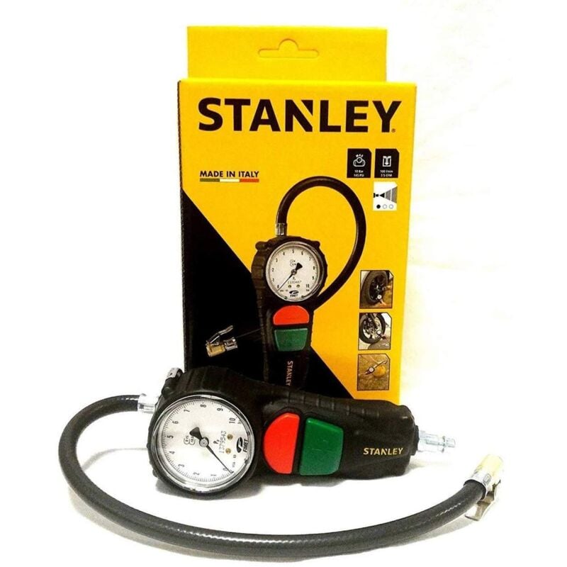 Pistola di gonfiaggio stanley omologata con manometro max 10 bar x