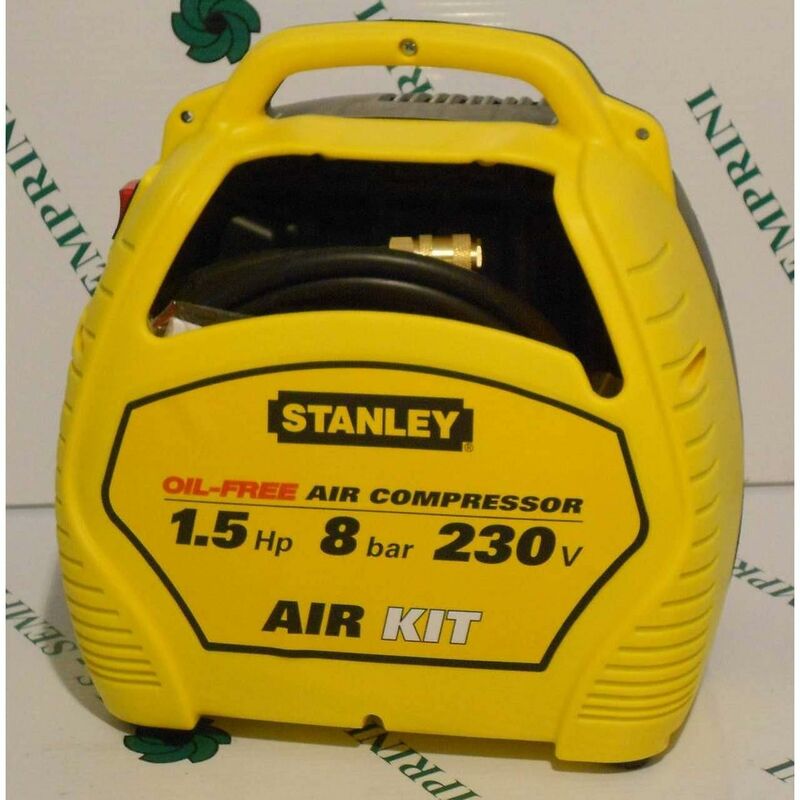 Compressore aria portatile 6 lt Stanley DST 100/8/6 silenzioso oil