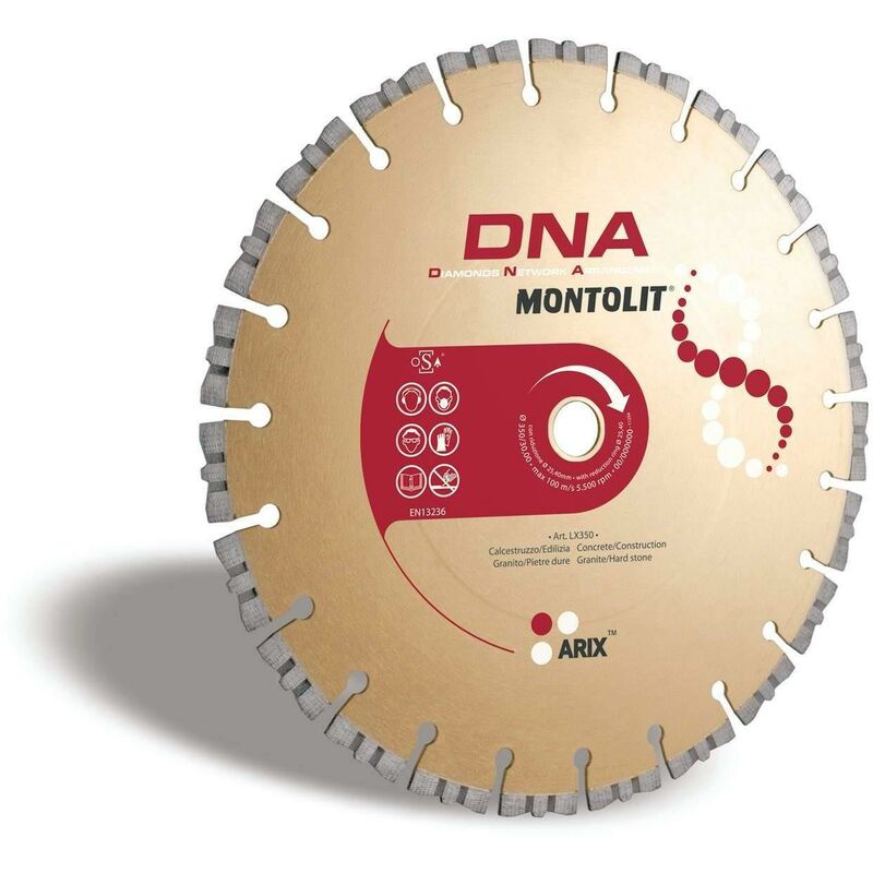 DISCO DIAMANTATO 125 MM MONTOLIT DNA CGX125 PER GRES E CERAMICA DURA