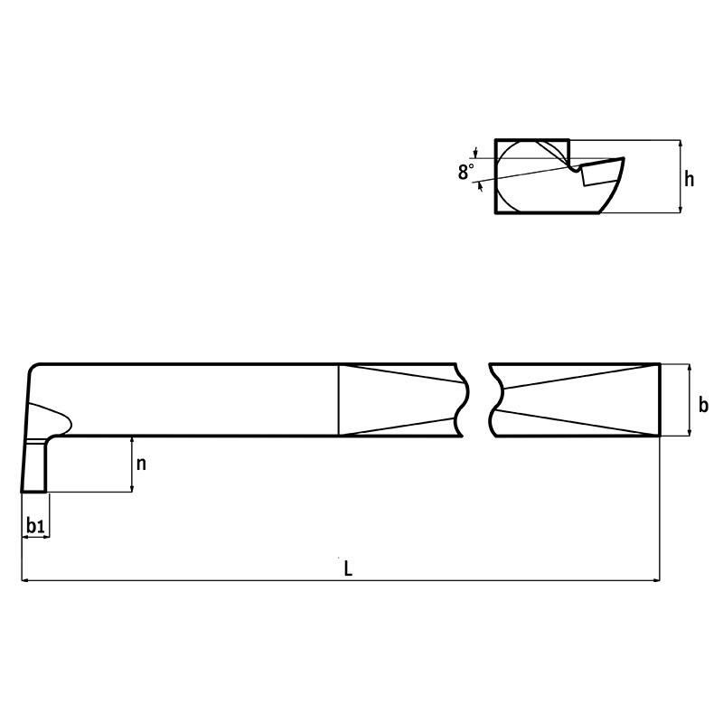 UTENSILI BRASATI PER TORNIO SERIE 5 PZ FERVI B005 UTENSILE BRASATO