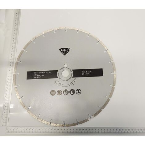 Disco diamantato segmentato 350 x 25,4 mm per Scheppach hsm3500