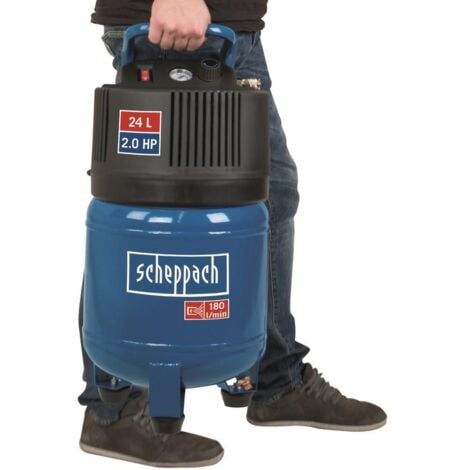 Compressore Scheppach hc24v aria verticale 24 lt litri 1,5 hp salvaspazio