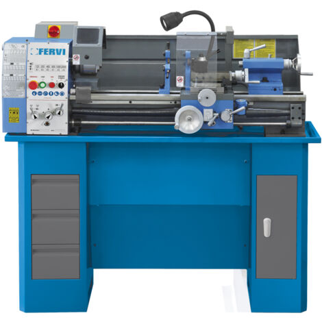 Tornio parallelo 38mm motore 230v ferro metallo Fervi t900