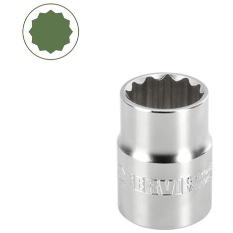 Chiave A Bussola Poligonale 46 Mm Con Attacco Quadro Femmina 3/4" Pollici Bussole Bussolotto Boccola (Acciaio Al Cromo-vanadio, 46mm