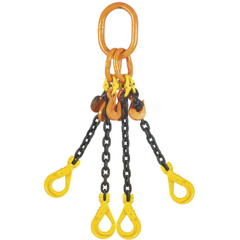 Pendenti tirante a catena 4 bracci 7 mm - 2000 mm - 3150 kg Fervi pdc4/7/2