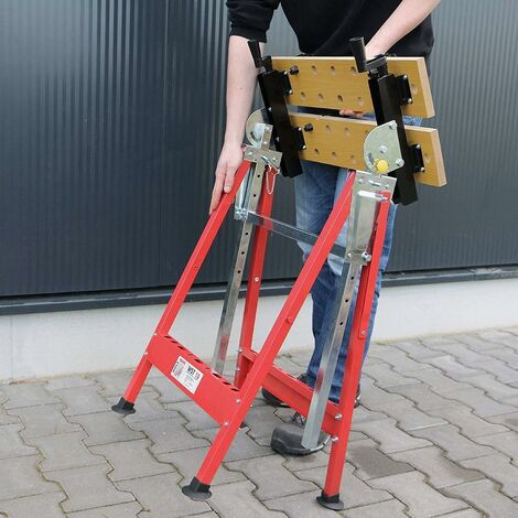 Cavalletto alto pieghevole in legno  Imposta il tuo tavolo di lavoro alto