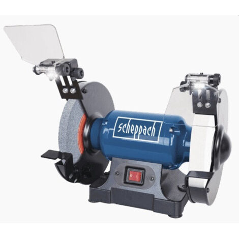 Smerigliatrice da banco 8" 200mm doppia mola luce-led 500w Scheppach sm200l