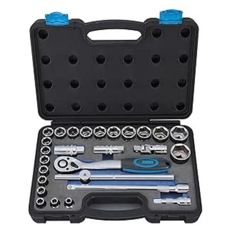 Serie di bussole esagonali a pollice da 1/2 con accessori 27 pz Fervi sn4p3n027