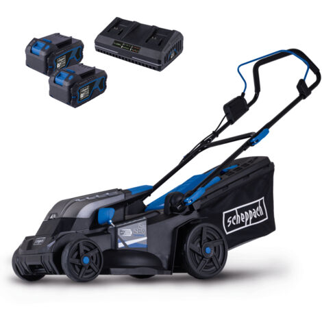 Rasaerba bc-mp380-x 38cm 2 batterie 4.0Ah e doppiocaricabatterie ixes Scheppach