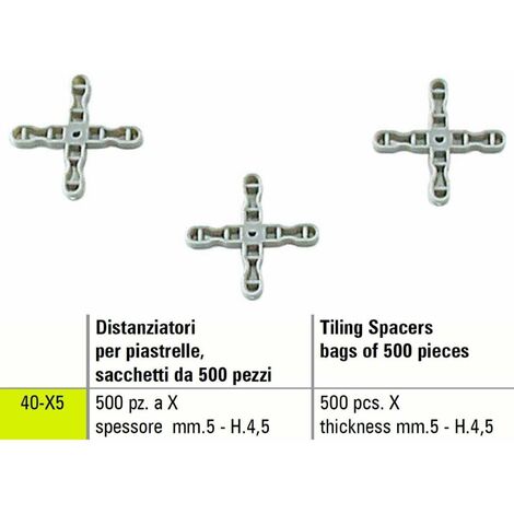 DISTANZIATORI A CROCE PER PIASTRELLE 7 MM