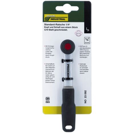 PROXXON 2223092 - Llave Carraca 1/4" Standard Expulsora, Nero, 100 - Foto 2