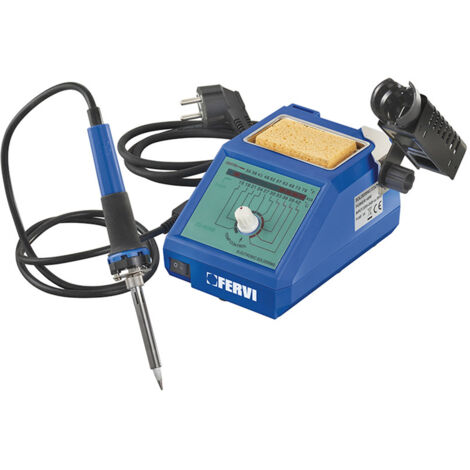 Stazione di saldatura stagno a temperatura controllata 230v 48w Fervi 0033A