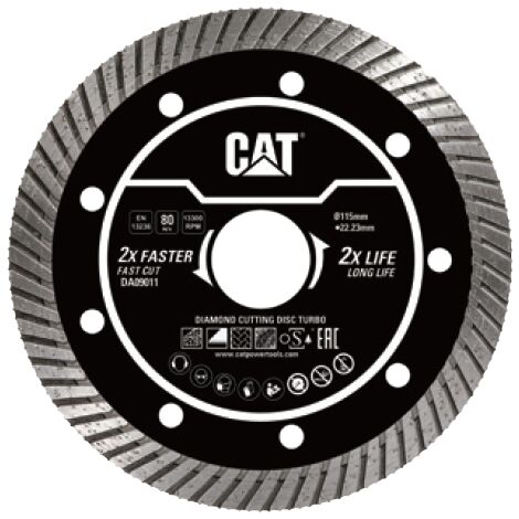 Disco diamantato turbo universale 115mm per materiali edili Caterpillar da09011 (1/2)