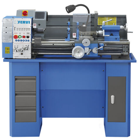 Tornio professionale parallelo FERVI T750 per metallo - 230V - Pb 26 mm
