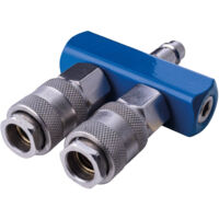 Deviatore ad aria compressa a 2 vie con rubinetti rapidi Scheppach