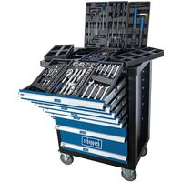 Carrello cassettiera con utensili attrezzi officina 70 pz Scheppach tw1100