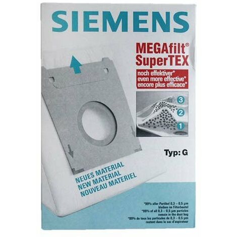 SACS ASPIRATEUR (4X) TYPE G pour LAVE VAISSELLE SIEMENS -... (1/3)