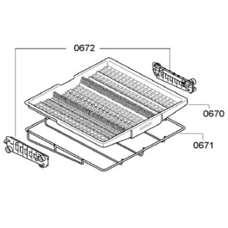 CADRE SUPPORT PANIER A COUVERTS POUR LAVE VAISSELLE BOSCH - 00685184