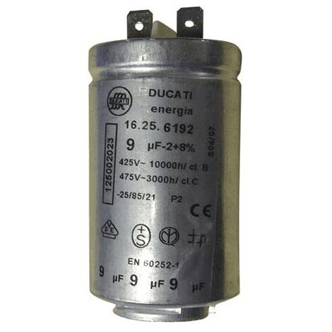 CONDENSATEUR 9 MF 425 V POUR LAVE LINGE ARTHUR MARTIN - 125002022