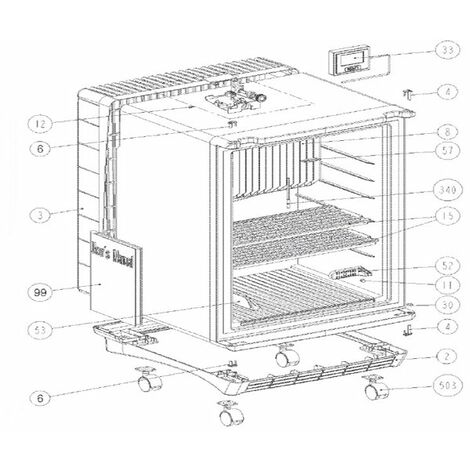 CLAYETTE HABILLAGE BLEU CLAIR POUR REFRIGERATEUR DOMETIC - 207542001