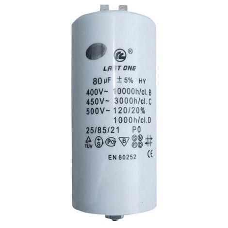 CONDENSATEUR 80 ΜF DE DEMARRAGE POUR LAVE LINGE - 9010545