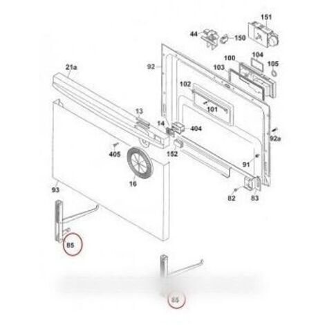 Charnière de porte pour lave-vaisselle – Compatible avec modèles ROSIERES TRI4V, TRI5V, TRIPLE 6V/1 – Pièce détachée de qualité (1/2)
