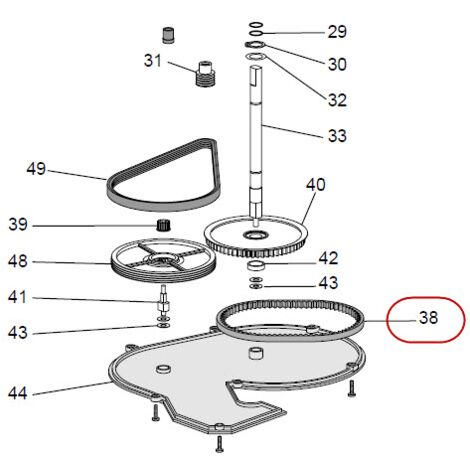 COURROIE REP 38 POUR PETIT ELECTROMENAGER DELONGHI - SC1052010 (1/2)