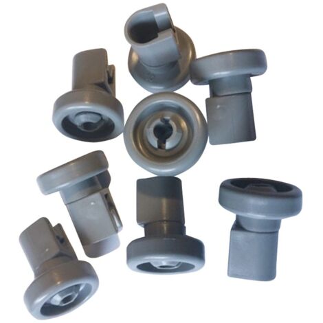Lot de 8 roulette panier sup (50269970005) Lave-vaisselle AEG, ARTHUR MARTIN, ARTHUR MARTIN ELECTROLUX, BLUESKY, ELECTROLUX, FAURE, IKEA, JUNO, ZANKER, ZANUSSI, ZOPPAS (1/2)