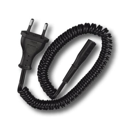 CORDON SECTEUR 220 V NOIR POUR BRAUN POUR PIECES SOINS CORPORELS PETIT ELECTROMENAGER - 65001750 (1/2)