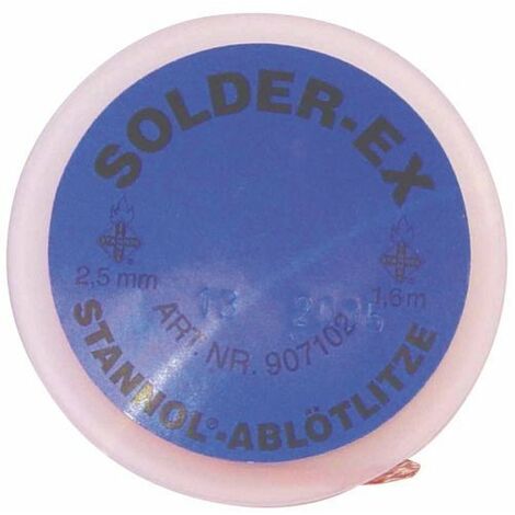 TRESSE CUIVRE A DESOUDER 2.5 MM 1.6 M pour OUTILLAGES - 12169