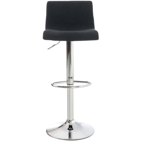 Set 2 sgabelli HOVER in tessuto nero cromo (1/5)