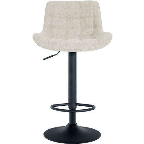 Set di 2 sgabelli da bar Tover crema Tessuto