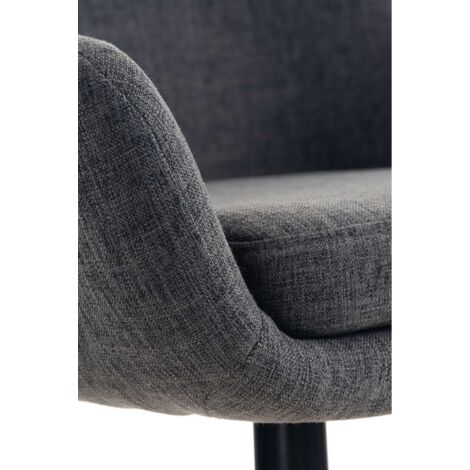 Set 2 sgabelli Grant in tessuto grigio scuro