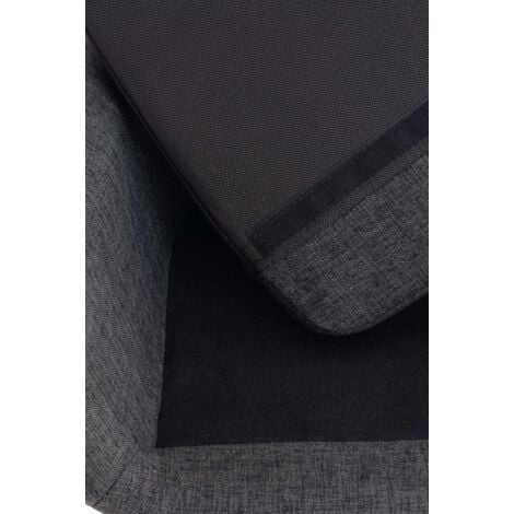 Set 2 sgabelli Grant in tessuto grigio scuro