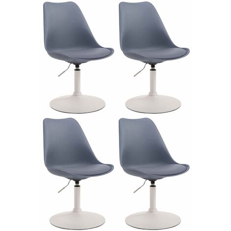 Set di 4 sedie da pranzo Maverick Plastic grigio bianco (1/4)