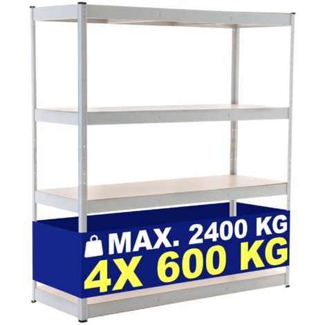 Scaffalatura per carichi pesanti 160x60x180 cm bianco