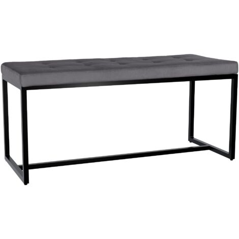 Panca Barci con struttura nera grigio scuro Velluto